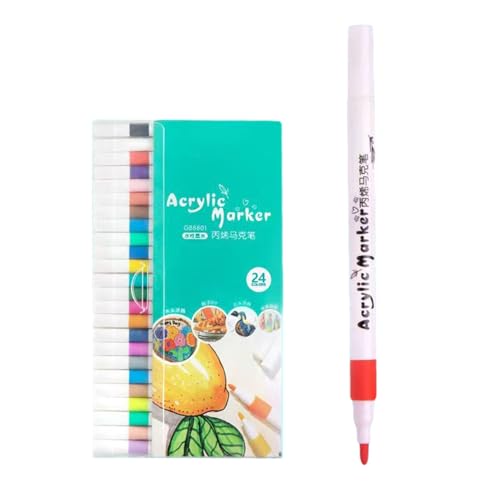 yztju Lack Marker Pen Kit - Schnell Trockenes Acryl -Tintenset, Verschiedene Helle Farbtöne Für -Basteln | Kunstversorgung Für Gesteinszeichnung, Glasoberflächendesign, Metalldekoration, Stoffp von yztju
