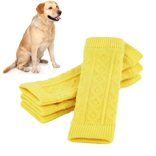 yztju Pet Recovery Sleeve - 4pcs Hundebein -Stütze Wrap Socken | Bequemer Ellbogenschutz Mit Flexibler Passform, Heilungshülle Für Kleine Rassen, Mittelgroßer Welpen, Erholung Nach Der, Verletzung von yztju