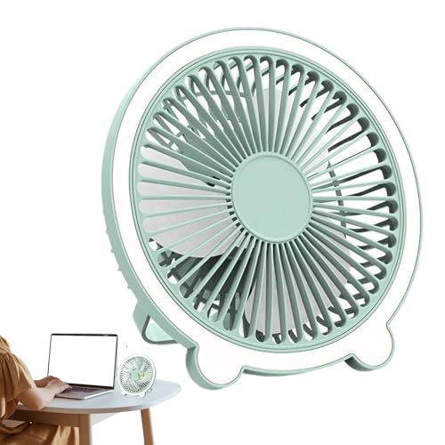 yztju Tischventilator - Tragbarer Persönlicher Ventilator Zur Desktop-Kühlung | 360° Verstellbare Geräte mit Nachtlicht Wiederaufladbar für Innenräume Sommer Schlafzimmer Urlaub Frauen von yztju
