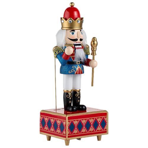 yztju Weihnachts Musikbox | Holz Weihnachts Nussknacker Musikbox - Deko Kunsthandwerk Für Sammler Liebhaber Kinder Jugendliche Erwachsene - Wohnaccessoire Für Kaminsims von yztju