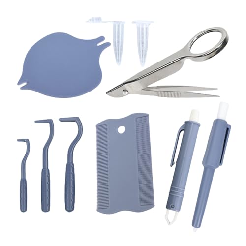 yztju Zeckenentferner Für Hunde | Flohzange Für Haustiere Set,Wiederverwendbares Bauernhöfe. Breit einsetzbares ergonomisch geformt Zecken-Flohset Für Mehrere Haustiere, Hunde- Und Katzenpflege von yztju