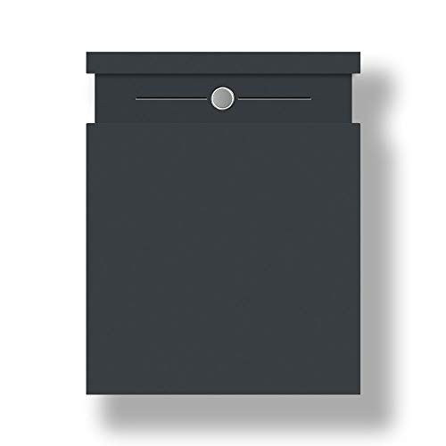 Anthrazit Briefkasten Edelstahl Klingelanlage B5 7016 von z-e-d