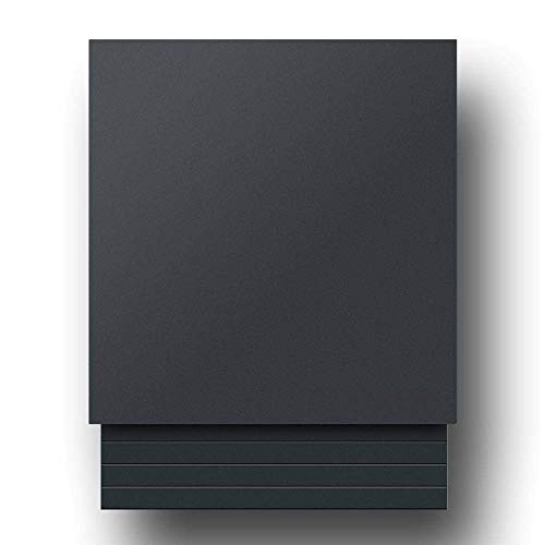 Briefkasten Edelstahl B1 Light Anthrazit, moderner Premium Design Wandbriefkasten mit Zeitungsfach von z-e-d