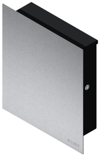 z-e-d B1 Steel Briefkasten Edelstahl Modern Silber Abschließbar Freistehend 400x450x110mm von z-e-d