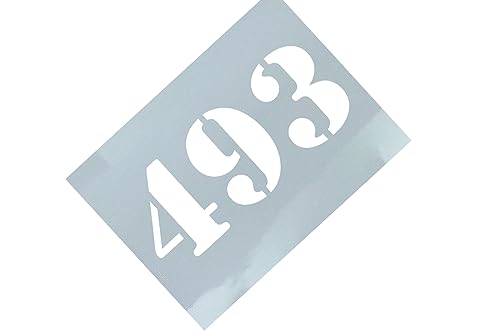 Schablone 493 - Zahlenschablone Nummer Stencil Wandschablone - Malerei Airbrush Textilgestaltung Wand Deko Möbel Backen Dekor Basteln - zAcheR-fineT von zAcheR-fineT-design