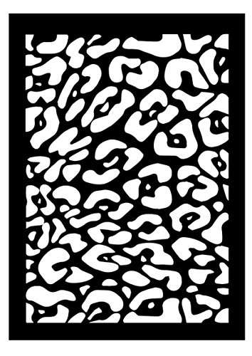 zAcheR-fineT-design Schablone Gepard- Tierfell - Motivschablone mit Muster - Airbrusschablone - Scrapbookingschablone - für Acrylmalerei Basteln und mehr Siehe Musterfotos von zAcheR-fineT-design