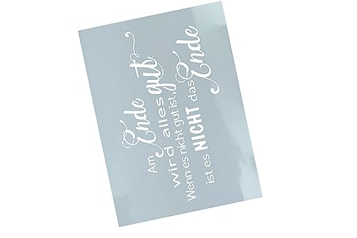Schablone - Spruch AM ENDE WIRD... Textilschablone WIEDERVERWENDBAR Musterschablone Scrapbook Airbrush - zAcheR-fineT Schablone - Spruch AM ENDE WIRD... Textilschablone WIEDERVERWENDBAR Musterschablone Scrapbook Airbrush - zAcheR-fineT von zAcheR-fineT-design
