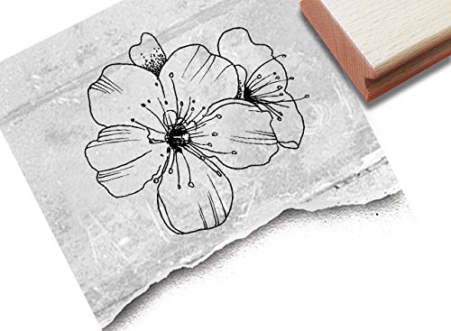 Stempel BLUME Kirschblüte - Bildstempel Motivstempel für Karten Briefe Servietten Tischdeko Scrapbook Art-Journal Kunst Deko Geschenk - zAcheR-fineT von zAcheR-fineT-design