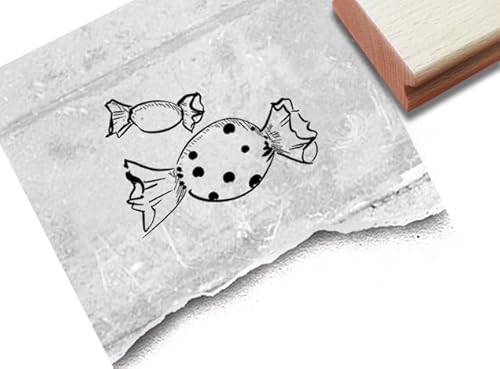 Stempel Bonbons - Motivstempel Candies Süßigkeiten Stempel - Geburtstag Party Fasching Halloween Einschulung Tischdeko Scrapbook - von zAcheR-fineT (mittel ca. 27 x 19 mm) von zAcheR-fineT-design