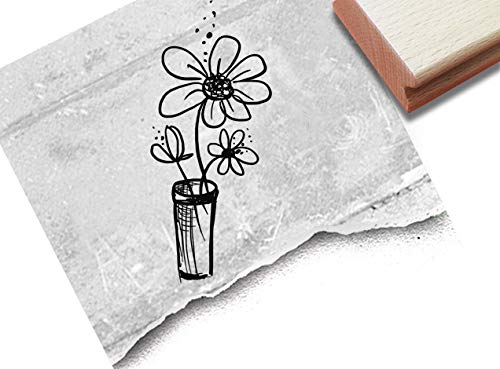 Stempel Motivstempel Blumen-VASE - Bildstempel für Glückwünsche Karten Einladung Servietten Tischdeko Scrapbook Geschenk Geburtstag - zAcheR-fineT von zAcheR-fineT-design