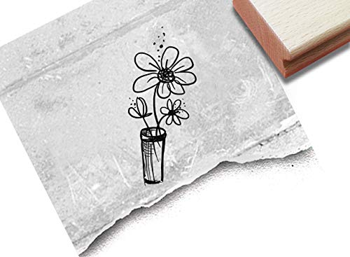 Stempel Motivstempel Blumen-VASE - Bildstempel für Glückwünsche Karten Einladung Servietten Tischdeko Scrapbook Geschenk Geburtstag - zAcheR-fineT von zAcheR-fineT-design
