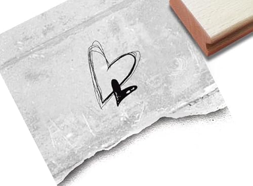 Stempel Herz Doppelherz - Motivstempel Heart Herzstempel Liebe Valentinstag Hochzeit Karten Einladung Tischdeko Gastgeschenk Scrapbook - zAcheR-fineT von zAcheR-fineT-design