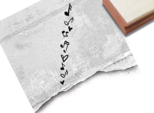 Stempel - Motivstempel Musik NOTEN mit Herz - Bildstempel Musikinstrument, Geschenk Kita Schule Beruf Hobby Karten Basteln Kunst Deko - zAcheR-fineT von zAcheR-fineT-design