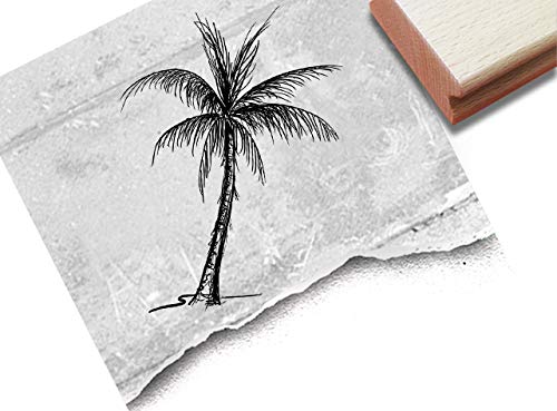 Stempel Karibik PALME groß - Motivstempel Geschenk für Kinder - Schule Kita Beruf, Karten Servietten Basteln Deko - zAcheR-fineT von zAcheR-fineT-design