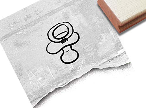 Stempel - Motivstempel Schnuller Nuckel (groß) zur Geburt & Taufe - Bildstempel Kinderstempel Geburtsstempel Taufstempel - zAcheR-fineT von zAcheR-fineT-design