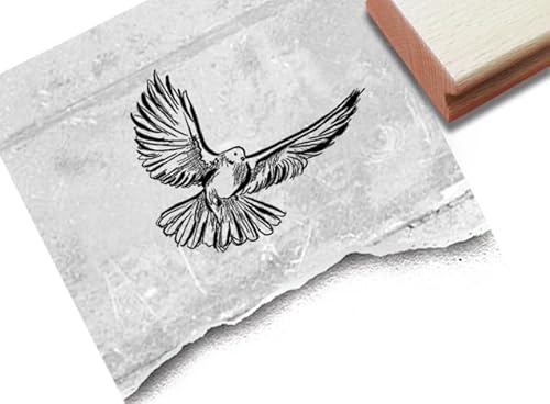 Stempel Taube - Motivstempel Vogel - Tierstempel Taufe Kommunion Konfirmation - Einladungen Karten Basteln Tischdeko Deko Scrapbook - zAcheR-fineT von zAcheR-fineT-design