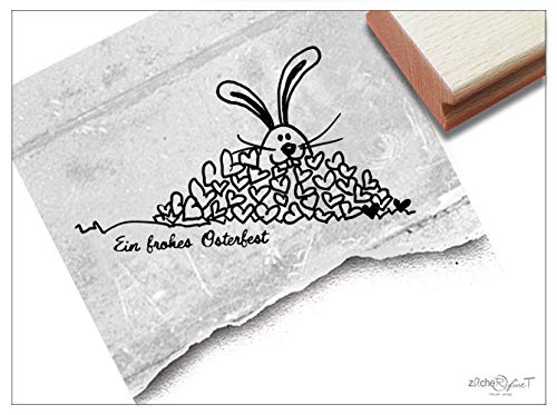 Stempel Osterstempel EIN FROHES OSTERFEST Hase im Herzhaufen - Textstempel zu Ostern, Karten Geschenkanhänger Geschenk Osterdeko - zAcheR-fineT Stempel Osterstempel EIN FROHES OSTERFEST Hase im Herzhaufen - Textstempel zu Ostern, Karten Geschenkanhänger Geschenk Osterdeko - zAcheR-fineT von zAcheR-fineT-design