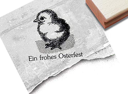 Stempel Osterstempel EIN FROHES OSTERFEST mit Küken - Textstempel für Ostern, Ostergrüße Karten Geschenkanhänger Geschenk Osterdeko - zAcheR-fineT von zAcheR-fineT-design