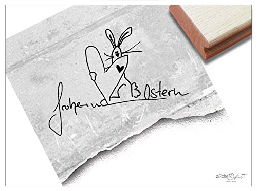 Stempel Osterstempel FROHE OSTERN, Hase mit Herz - Textstempel Handschrift, für Ostergrüße Karten Geschenkanhänger Geschenk Osterdeko - zAcheR-fineT Stempel Osterstempel FROHE OSTERN, Hase mit Herz - Textstempel Handschrift, für Ostergrüße Karten Geschenkanhänger Geschenk Osterdeko - zAcheR-fineT von zAcheR-fineT-design