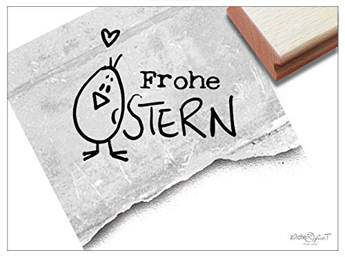 Stempel Osterstempel FROHE OSTERN mit Küken, groß - Textstempel zum Osterfest, Ostergrüße Karten Geschenkanhänger Geschenk Osterdeko - zAcheR-fineT Stempel Osterstempel FROHE OSTERN mit Küken, groß - Textstempel zum Osterfest, Ostergrüße Karten Geschenkanhänger Geschenk Osterdeko - zAcheR-fineT von zAcheR-fineT-design
