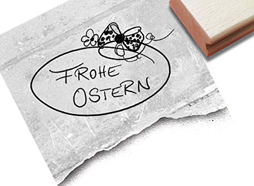 Stempel Osterstempel Frohe Ostern Handschrift im Osterei - Textstempel Osterfest, Karten Geschenkanhänger Geschenk Osterdeko Scrapbook - zAcheR-fineT von zAcheR-fineT-design