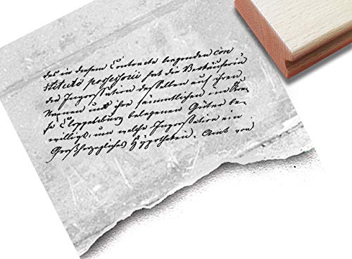 Stempel Textstempel Vintage Écriture X mit alter Handschrift - Schriftstempel Scrapbook Artjournal Kunst Retro Shabby chic Deko - zAcheR-fineT von zAcheR-fineT-design