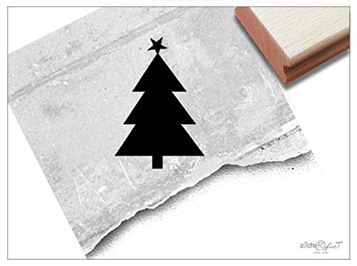 Stempel - x16 18 - "Tannenbaum mit Sternspitze" - schlicht und einfach - Motivstempel - Bilderstempel - vielseitig einsetzbar zur Selbstgestaltung von zAcheR-fineT-design
