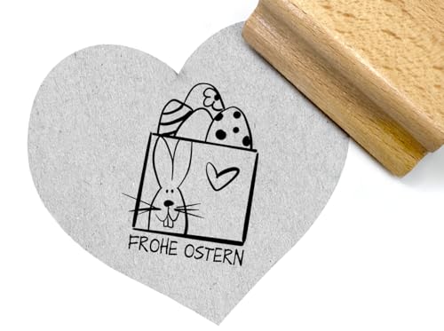 zAcheR-fineT-Design STEMPEL Osterstempel mit Osterhase, Text Frohe Ostern - Holzstempel Ostern, Karten basteln Geschenkanhänger Scrapbook zAcheR-fineT-Design STEMPEL Osterstempel mit Osterhase, Text Frohe Ostern - Holzstempel Ostern, Karten basteln Geschenkanhänger Scrapbook von zAcheR-fineT-design