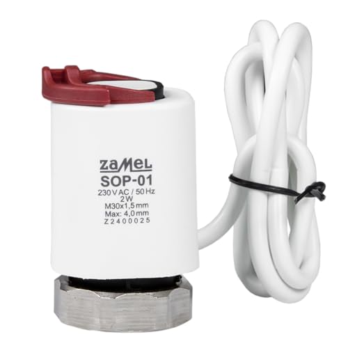 Thermo Life Stellantrieb Fußbodenheizung 230V Thermoelektrischer Stellmotor NC Witterungsbeständig 28X1,5 SOP-02 von zaMel