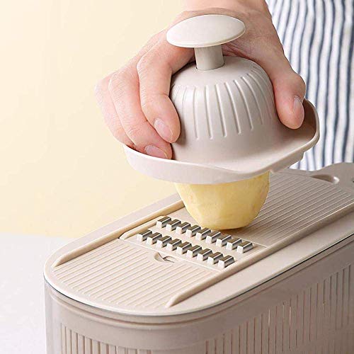 Reibe Küche Kartoffel Gemüseschneider Lebensmittel Obst verstellbar Mandoline Slicer-Grau Mandoline Gemüseschneider Mandoline von zaizai