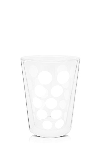 Zak Dot Dot Doppelwand Glas 35 cl, Weiss von Zak Designs