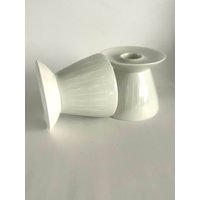 2 Scherzer Kerzenständer Kerzenhalter Porzellan Reliefdekor Mid Century Modern Geschenk Freundin Mutter von zakkayavintage