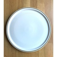 Scherzer Vintage Tortenplatte Servierplatte Präsentierplatte Kuchenplatte Servierteller Goldrand Reliefdekor Mid Century Modern von zakkayavintage