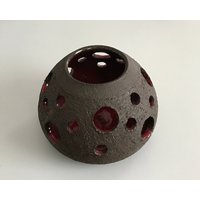 Windlicht Lehmann Denmark Scandi Skandi Hygge Kerzenhalter Teelichthalter Danske Fat Lava Garten Terrasse Mid Century Modern von zakkayavintage