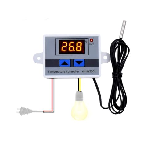 zalati Digital LED-Temperatur-Controller-Modul XH-W3001 Elektronischer Thermostatschalter mit wasserdichte Sonde programmierbare Heizkühlung, 12 V 120W zalati Digital LED-Temperatur-Controller-Modul XH-W3001 Elektronischer Thermostatschalter mit wasserdichte Sonde programmierbare Heizkühlung, 12 V 120W von zalati