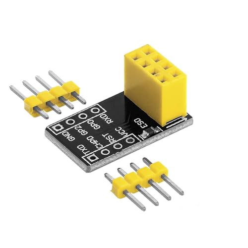 zalati 5 Stück ESP8266-01 ESP-01S Breakout Breadboard Adapter WiFi Serial Transceiver Modul ESP8266 Kompatibel mit Raspberry Pi von zalati