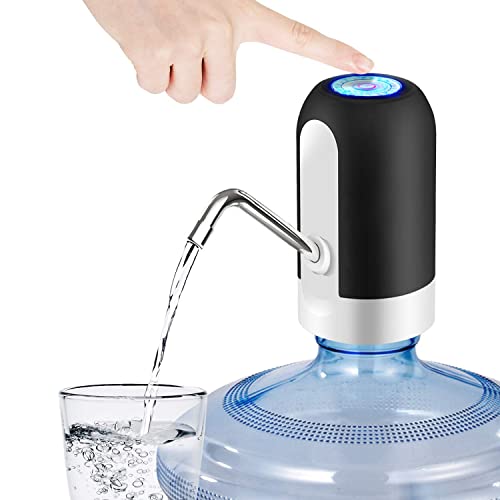 zalati Elektrischer Wasserflaschenspender, wiederaufladbare Wasserpumpe mit Rohr für universelle 3-5 Gallonen Wasserflasche zalati Elektrischer Wasserflaschenspender, wiederaufladbare Wasserpumpe mit Rohr für universelle 3-5 Gallonen Wasserflasche von zalati