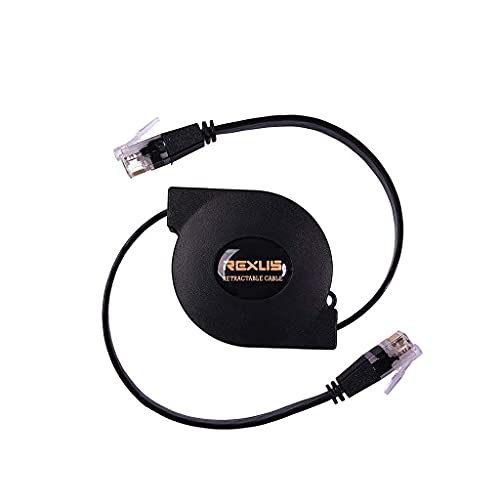 zalati Ethernet Netzwerkkabel Cat-7 10 Gigabit RJ45 Ethernet Ultra flaches einziehbares Kabel für Reisen für Xbox, PS4, Router, Modem, Switch von zalati