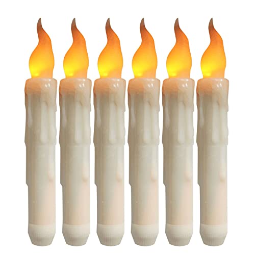 zalati LED Spitzkerzen 6 Stück flammenlose flackernde Lichter Batteriestromversorgung für Halloween Weihnachtsbaum Zuhause Hochzeitsfeier - warmes Licht zalati LED Spitzkerzen 6 Stück flammenlose flackernde Lichter Batteriestromversorgung für Halloween Weihnachtsbaum Zuhause Hochzeitsfeier - warmes Licht von zalati
