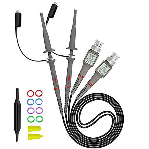 zalati Oscilloscope Clip Probes Kit 2pcs P6100 Test Probes with Accessory for 100MHz Oscilloscope zalati Oscilloscope Clip Probes Kit 2pcs P6100 Test Probes with Accessory for 100MHz Oscilloscope von zalati