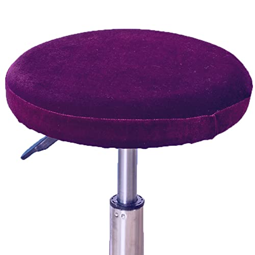 zalati Runde Hocker Abdeckung rutschfeste weiche Stretch Sitzkissen Slipcover Protector für Hocker Bar Stuhl Durchmesser 30-34 cm, lila von zalati