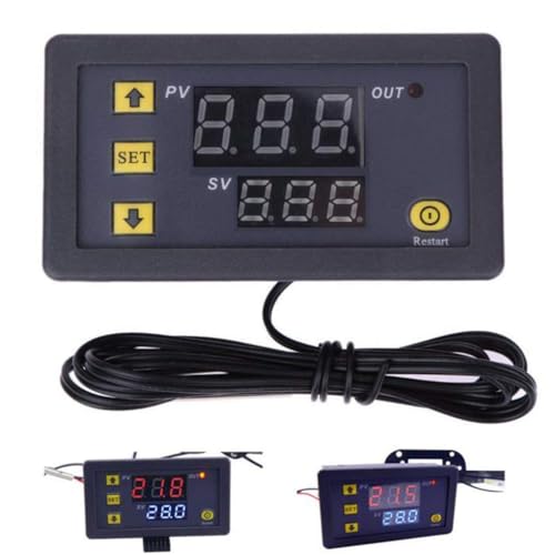 zalati Temperaturregler W3230 LCD Digital 20A 12V Thermostatregler Messgerät mit NTC 10K Sensorsonde zalati Temperaturregler W3230 LCD Digital 20A 12V Thermostatregler Messgerät mit NTC 10K Sensorsonde von zalati