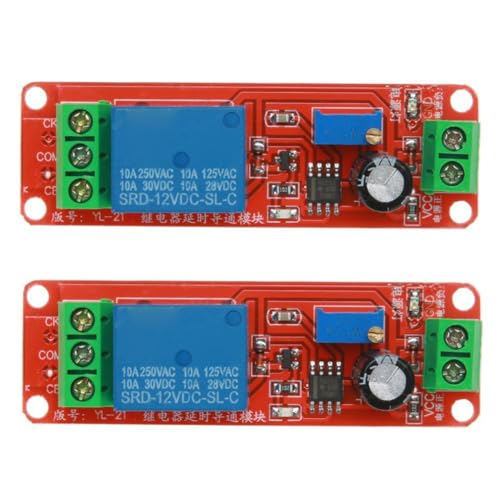 zalati Timer-Verzögerungsschalter-Modul, 2 Stück, 2 V DC, einstellbar, 0–10 Sekunden, monostabiler Verzögerungstimer, kompatibel mit Arduino und Raspberry Pi zalati Timer-Verzögerungsschalter-Modul, 2 Stück, 2 V DC, einstellbar, 0–10 Sekunden, monostabiler Verzögerungstimer, kompatibel mit Arduino und Raspberry Pi von zalati