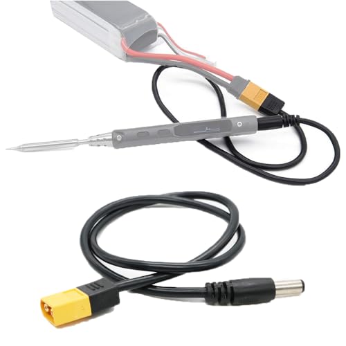 zalati XT60-Adapterkabel, XT60-Buchse, Rundstecker auf DC-Buchse, 5,5 x 2,5 mm, Stromkabel für Fatshark Skyzone FPV-Monitor von zalati