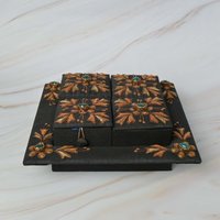 Handgemachte Weihnachtsgeschenkbox Für Frauen, Schwarzer Weihnachtsabend Geschenkboxset Sie von zardouzee