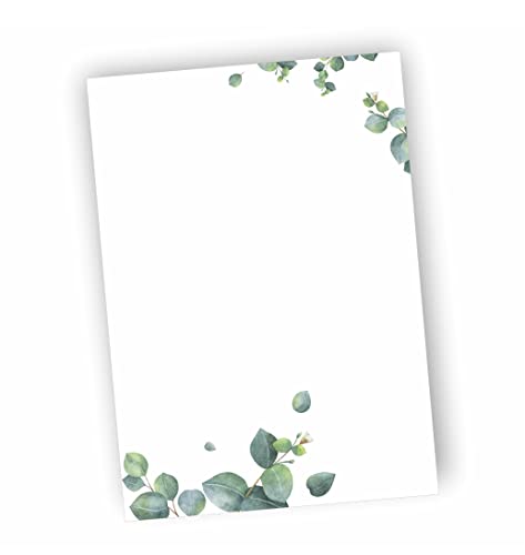 Notizblöcke DIN A6 I Motiv Eukalyptus I 25 Blatt je Block (10) von zartbesaitet.com Schöne Produkte aus Papier