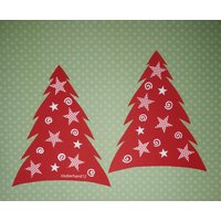 Fensterbild, Tonkarton, Christbaum Duo, Tanne, Tannenbaum, 2 Tlg., Deko, Weihnachten, Winter von zauberhand12
