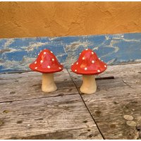 2 Große Fliegenpilze Aus Frostfester Keramik von zauberscherbe