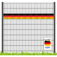 Sichtschutzstreifen Deutschland für Doppelstabmatten Akzentstreifen von zaun|zu®