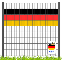 Sichtschutzstreifen Deutschland für Doppelstabmatten Volle Streifenbreite von zaun|zu®
